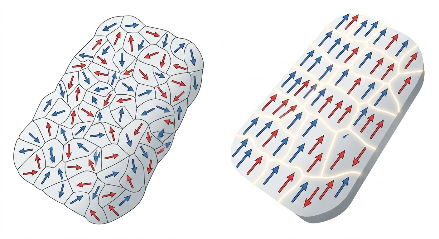 ترتيب المناطق المغناطيسية