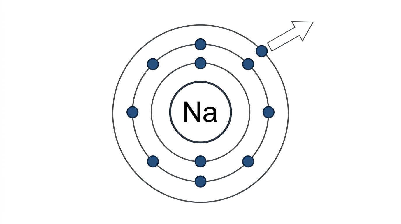 ذرة الصوديوم وإلكترونها الخارجي الوحيد