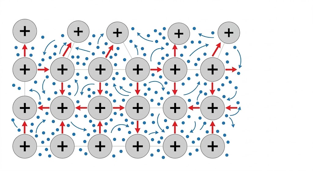بحر الإلكترونات في الرابطة الفلزية